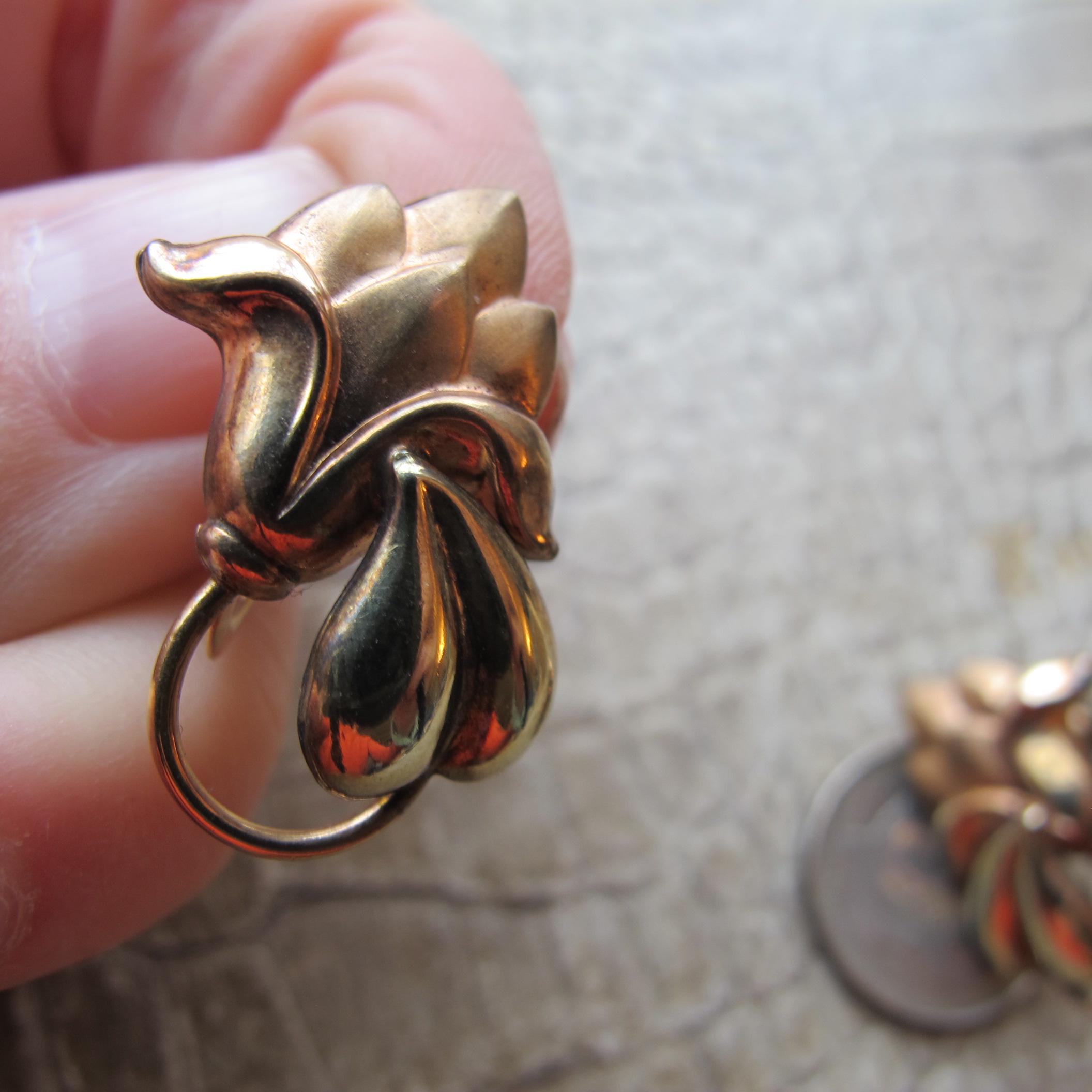 アンティーク　タッセル　ピアス　ジュエリー　ヴィンテージ　18k アンティーク 秋カラー タッセルピアスの通販 by c♡..プロフ