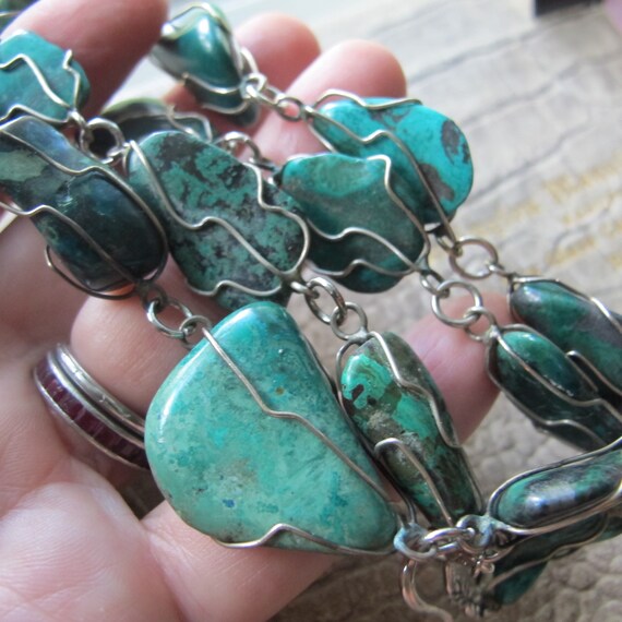 Eilat Baroque Gemstone Hand Wire Wrapped Chain Li… - image 7