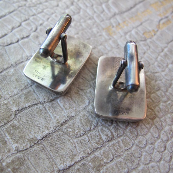 GFMW Sterling Silver Fossil Stone Statement Cuffl… - image 7