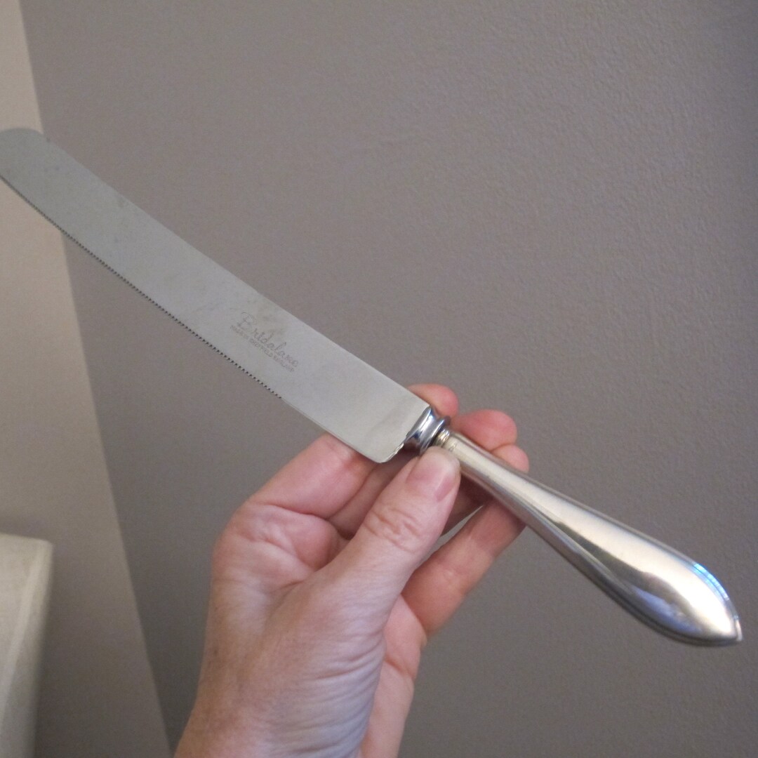 Bridalane Silver Cake Knife, Made in Sheffield England, Bridal Wedding Special Occasion Cake
