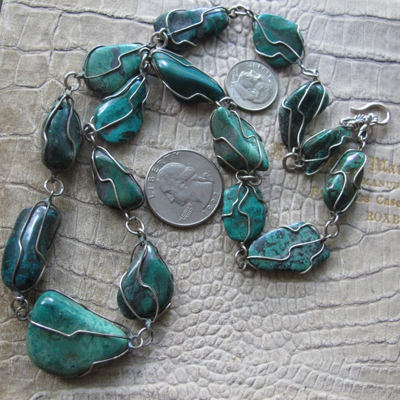 Eilat Baroque Gemstone Hand Wire Wrapped Chain Li… - image 6