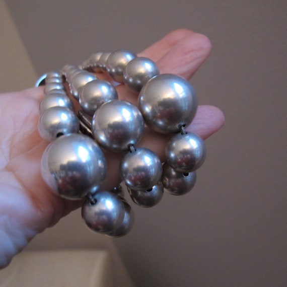 Large Sterling Silver Bead Statement Handmade OOA… - image 1