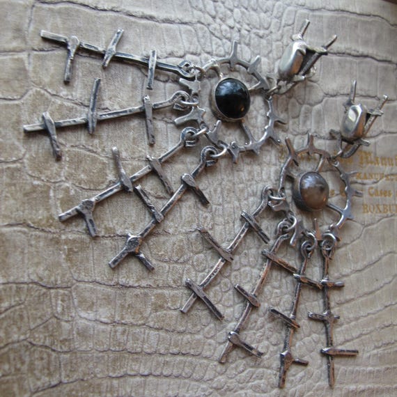 Studio Artisan Handmade Brutalist Statement Gemst… - image 3