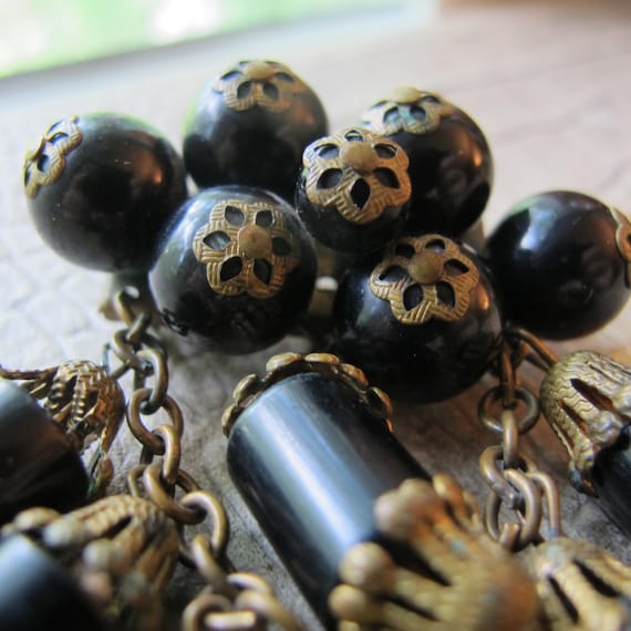 Early Miriam Haskell Unsigned Cascading Bead Stat… - image 7