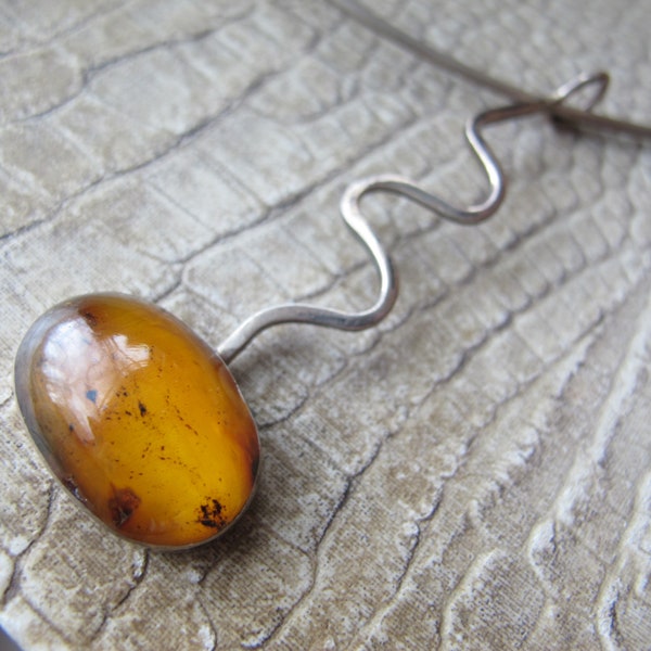 Baltic Amber Sterling Silver MOD Drop Pendants, Necklace Pendant or Jewelry Design Use. Genuine Amber Baltic Modern Pendant Bezel Charm