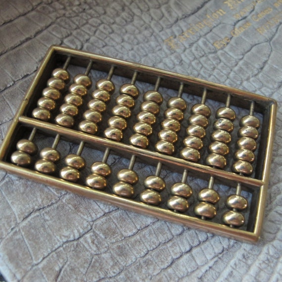Miniature Mini Brass Metal Abacus Counting Tool. Learn to Etsy