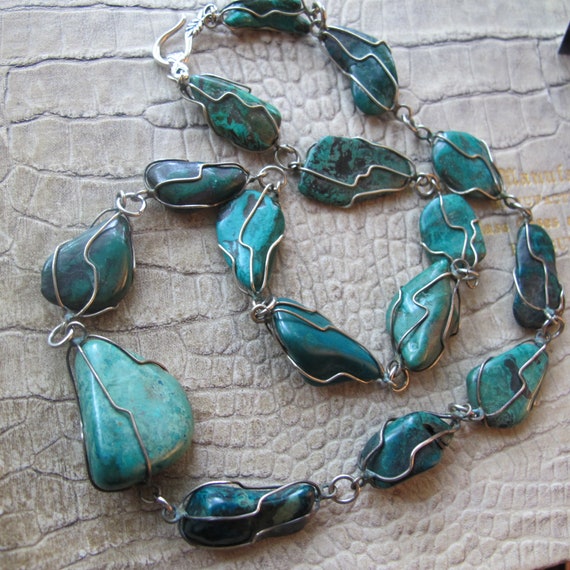 Eilat Baroque Gemstone Hand Wire Wrapped Chain Li… - image 10