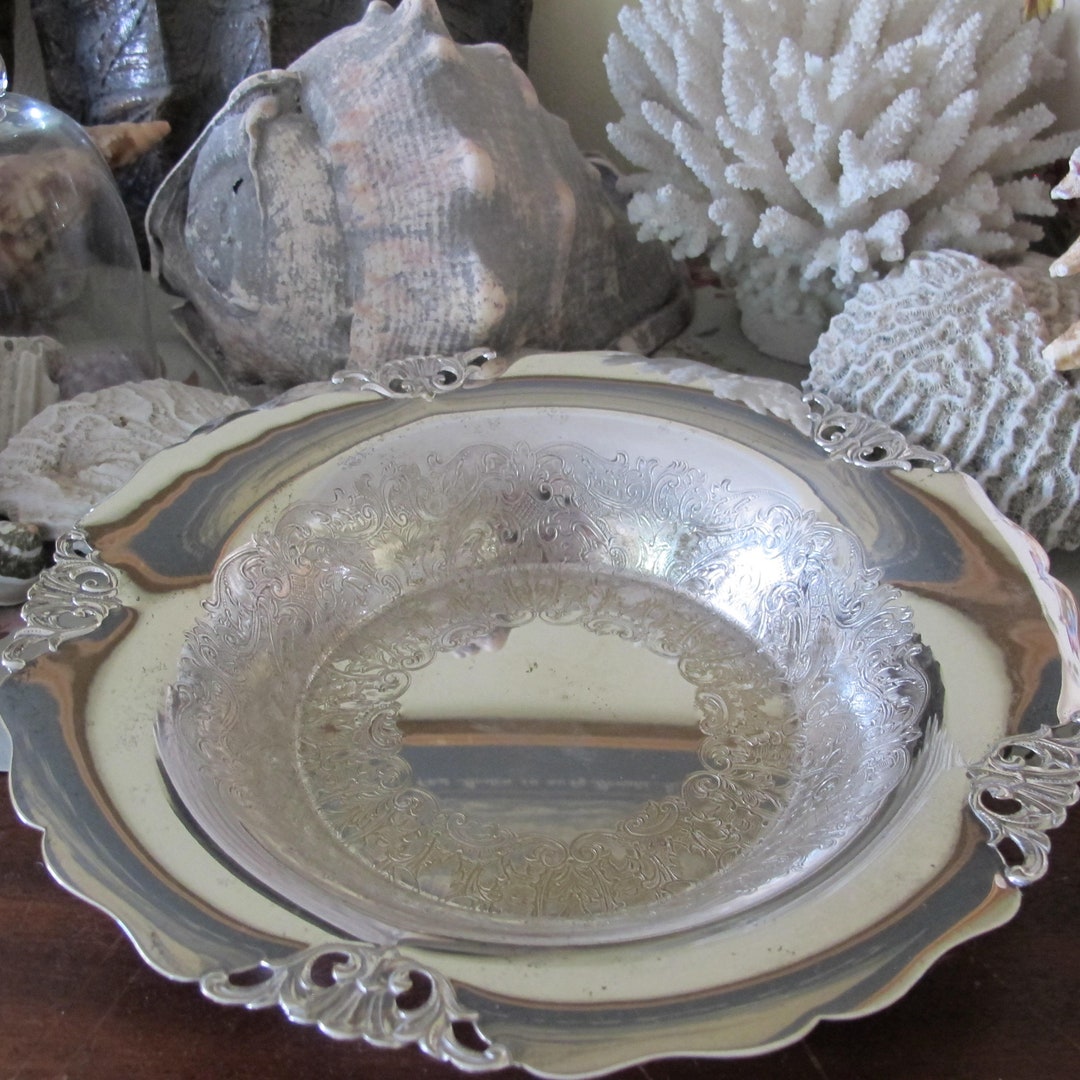 BOARDMAN Silver 8741 Display Serving Bowl Deep Dish. Art Nouveau