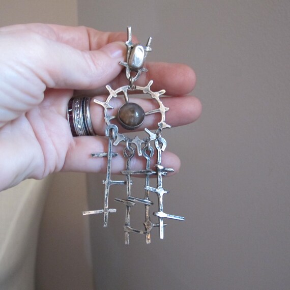 Studio Artisan Handmade Brutalist Statement Gemst… - image 9