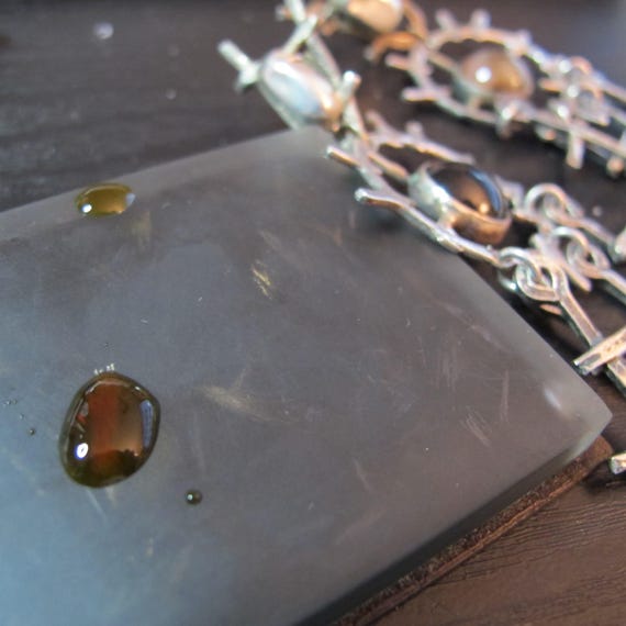 Studio Artisan Handmade Brutalist Statement Gemst… - image 10