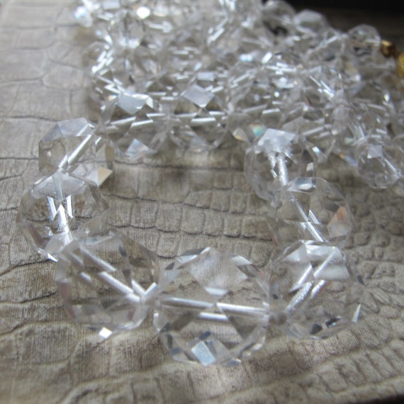 Long Faceted Graduated Crystal Austrian Bead Neck… - image 9