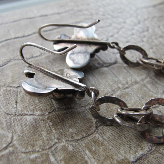 Statement Sterling Silver Garnet Drop Dangle Gems… - image 9