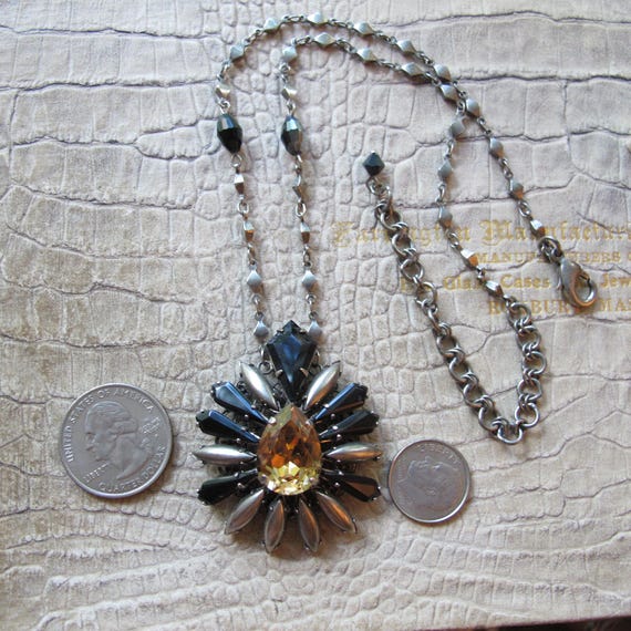 Sorrelli Designer Statement Topaz Rhinestone Pend… - image 4