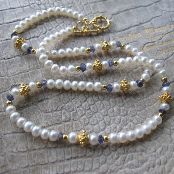 Ancient Museum Style Pearl, Gem & Gold Granulatio… - image 3