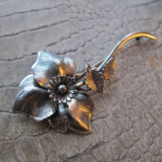 Sterling Silver Corsage Brooch Pin by Danecraft S… - image 1