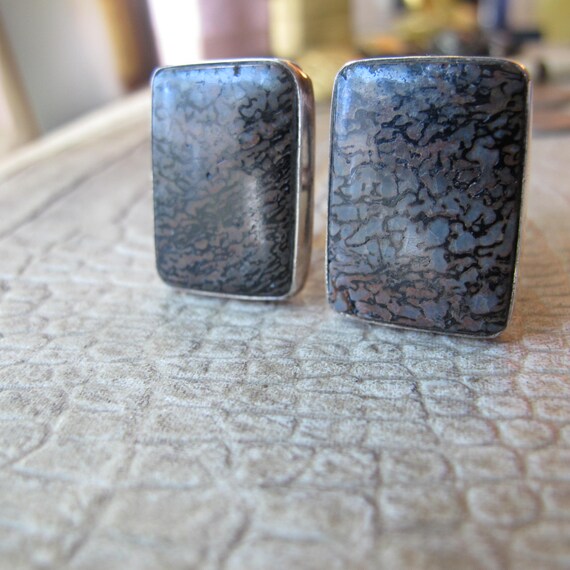 GFMW Sterling Silver Fossil Stone Statement Cuffl… - image 3