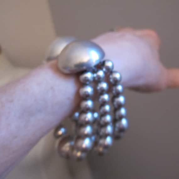 Large Sterling Silver Bead Statement Handmade OOA… - image 3