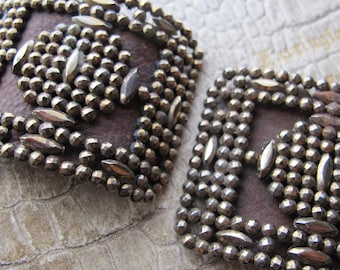 AL Co Made in France Hebillas de zapatos francesas antiguas de acero cortado, clip para zapatos de mujer, estilo victoriano, eduardiano y art déco, accesorio de moda francesa