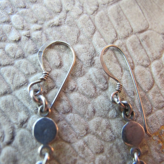 Hand Granulated Sterling Silver Drop Dangle Pierc… - image 5