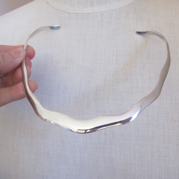 Mexican Sterling 925 Silver Neck Collar Necklace,… - image 3