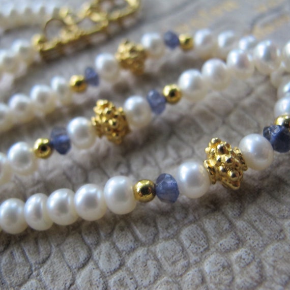 Ancient Museum Style Pearl, Gem & Gold Granulatio… - image 1