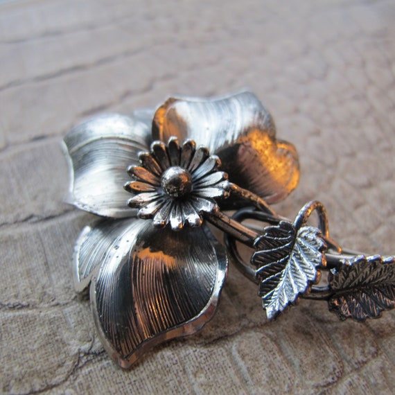 Sterling Silver Corsage Brooch Pin by Danecraft S… - image 4