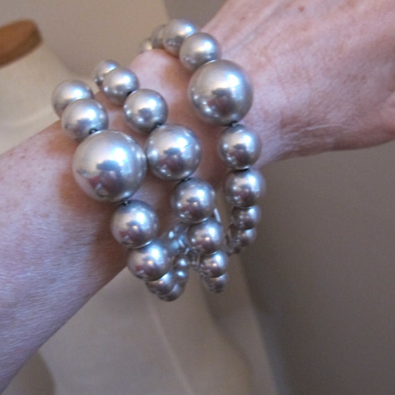 Large Sterling Silver Bead Statement Handmade OOA… - image 4