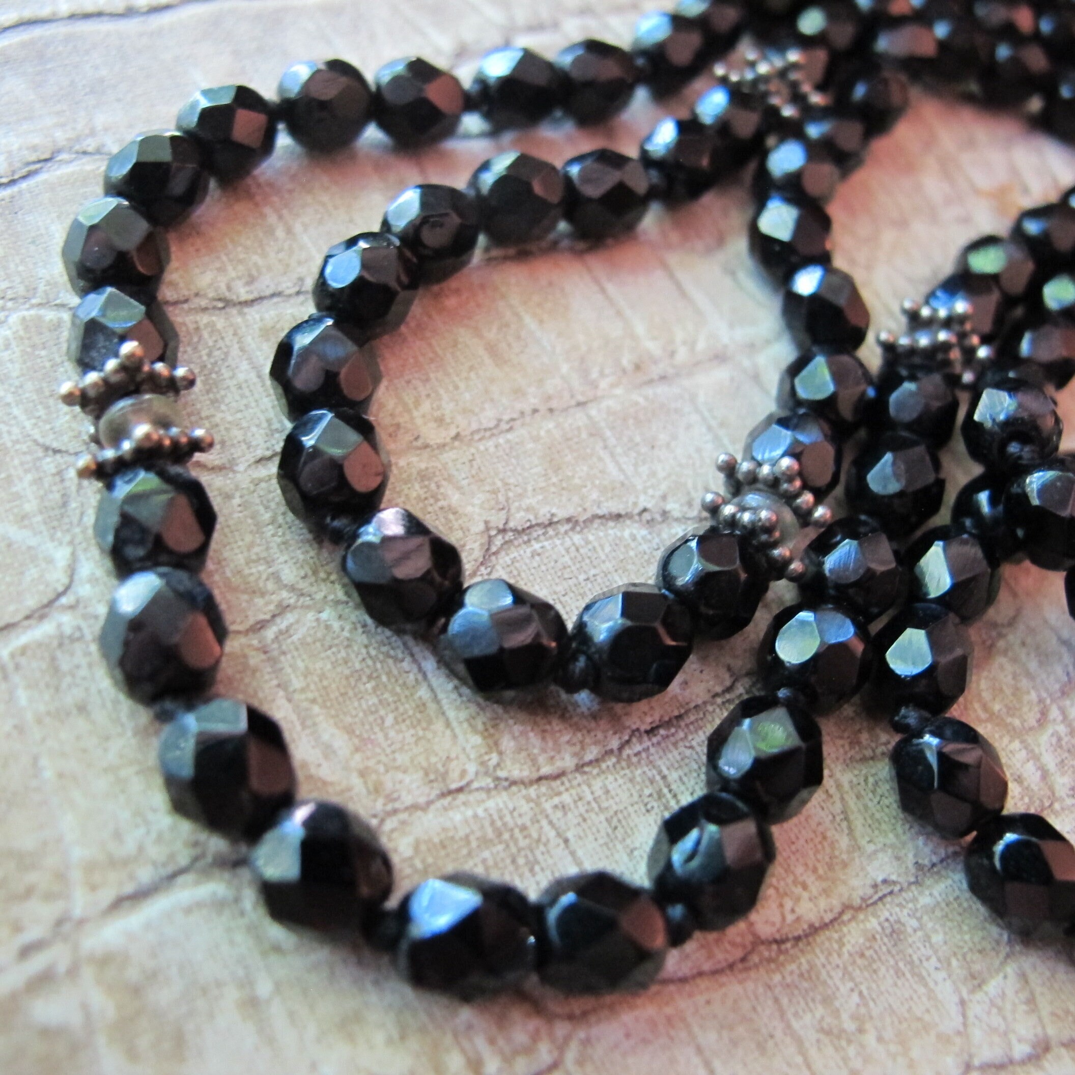 ★VINTAGE HOLLYWOOD★ Black Stone Beads Necklace MUSINSA | VINTAGE HOLLYWOOD Black Stone Beads Necklace