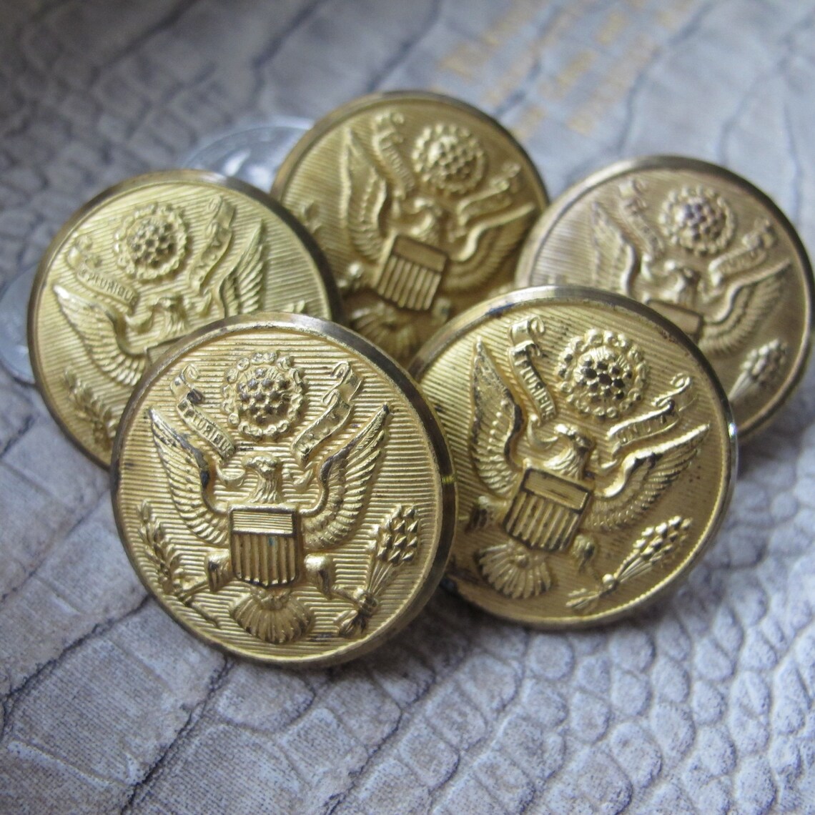 Large Military Coat Buttons. 5 Buttons. Rex Products Corp New Etsy