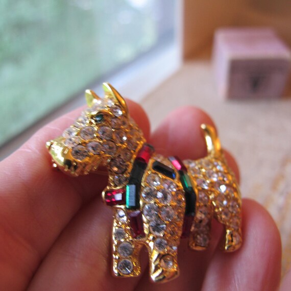Kenneth Jay Lane Rhinestone Scotty Scottish Terri… - image 3