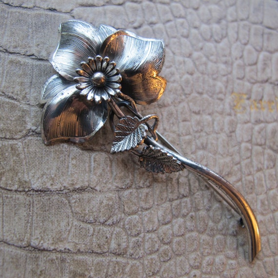 Sterling Silver Corsage Brooch Pin by Danecraft S… - image 2