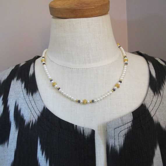 Ancient Museum Style Pearl, Gem & Gold Granulatio… - image 4