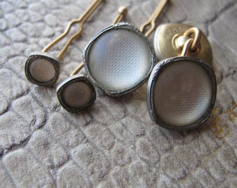 Krementz Vintage Tuxedo Studs, Manschettenknopf-Teile, Herrenkleid-Accessoires