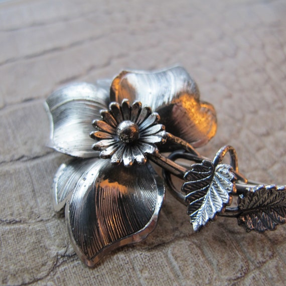 Sterling Silver Corsage Brooch Pin by Danecraft S… - image 10