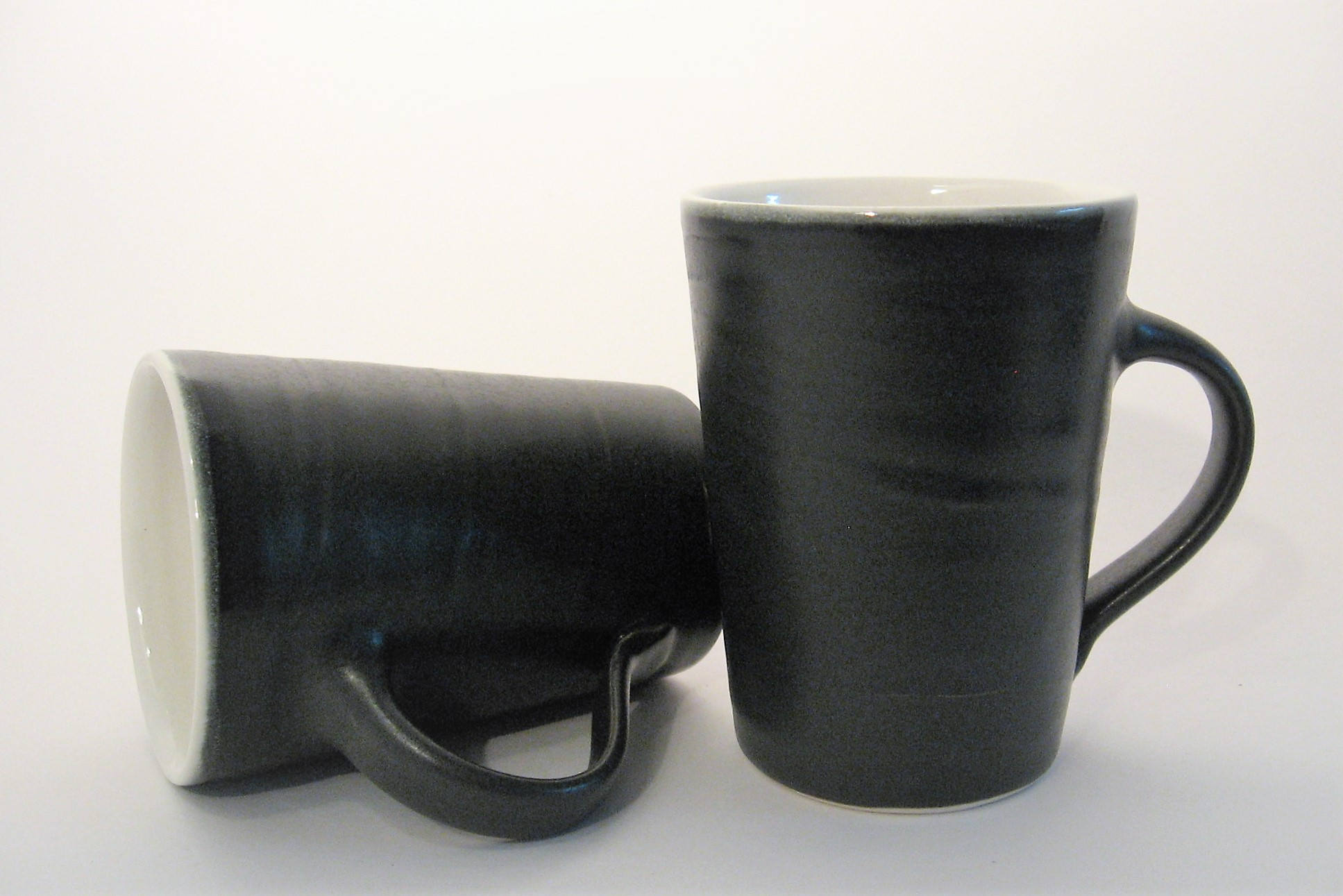 Black and White Coffee Mug, Black and White Glazed Cup Etsy Canada