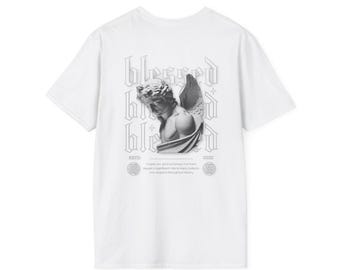 Blessed Angel Sculpture T-Shirt | Vintage Statue Graphic