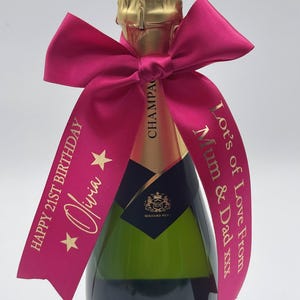 Birthday Personalised 38mm Foiled Satin Ribbon With Message of Your Choice