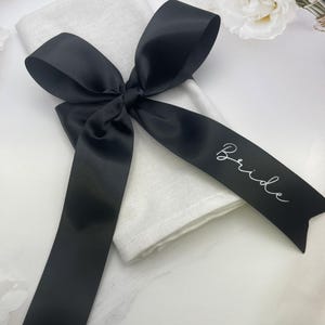 Ribbon Name Place Setting 38mm Satin Ribbon Foiled and Personalised with Name Wedding, Dinner, Party