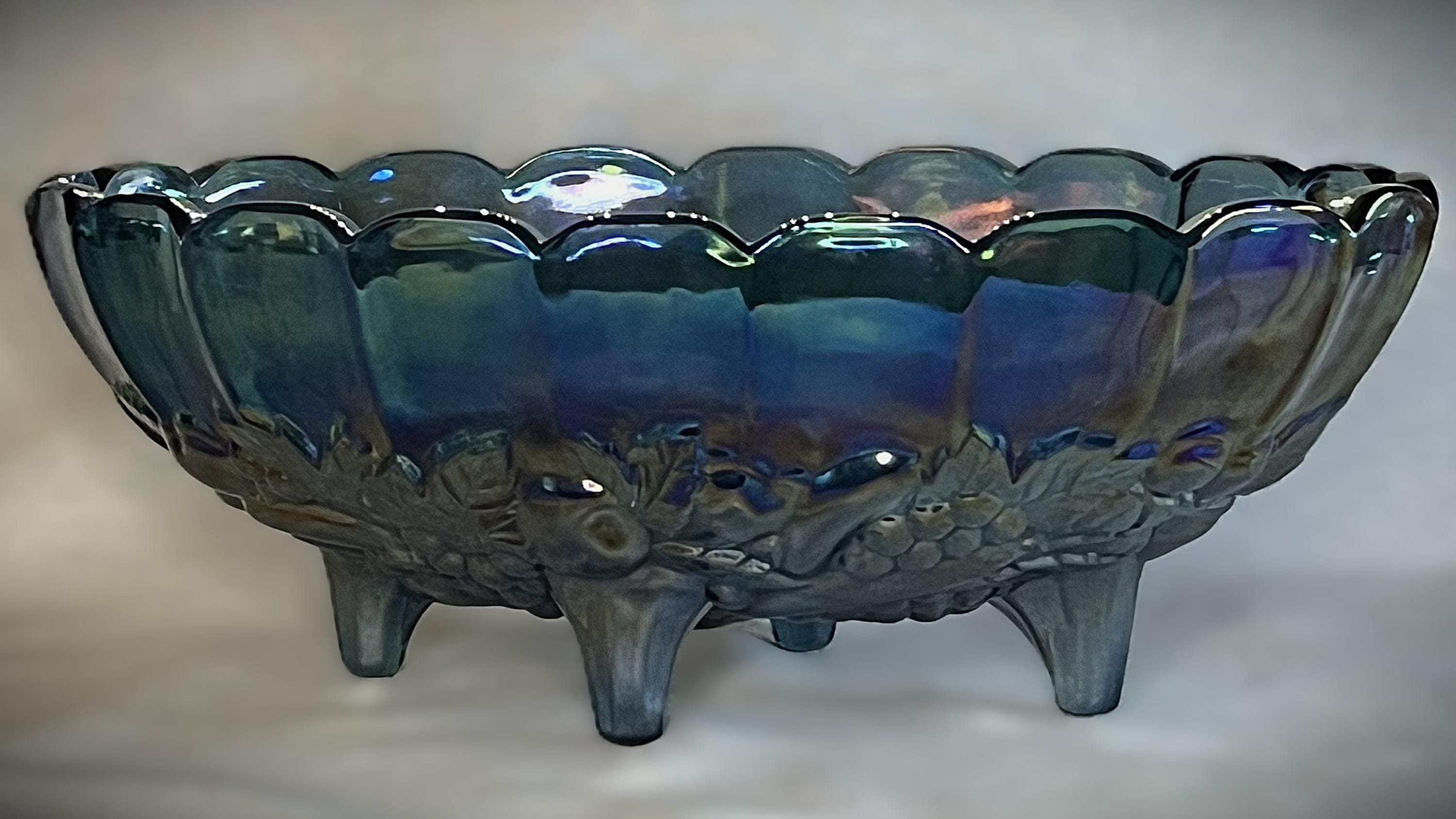 Blue Indiana Glass Carnival Glass - Etsy