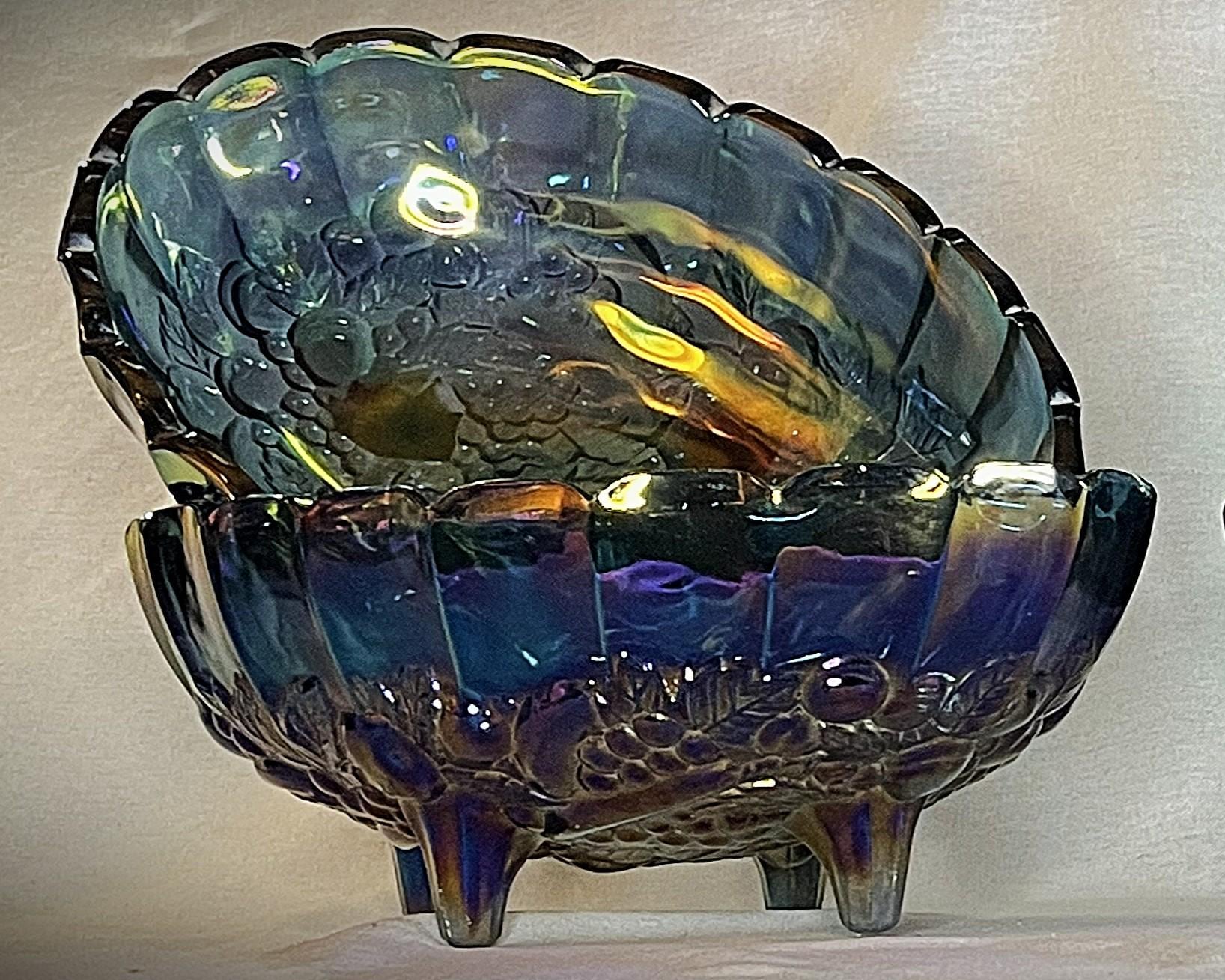 Indiana Blue Carnival Glass - Etsy