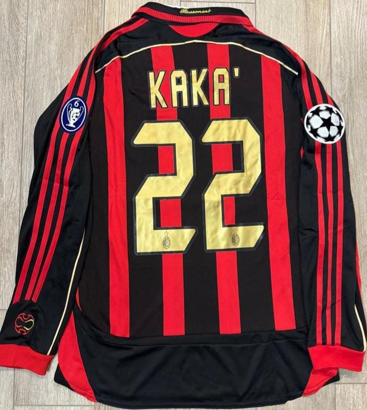 Retro Kaka Milan Jersey Long Sleeve - Etsy