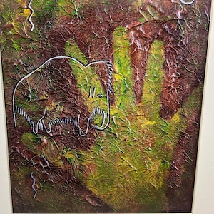Mammoth Totem 2  -- matted print -- original painting photo print