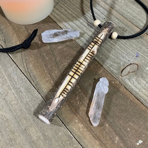 Slainte or Health in Ogham Druid -- Birch Wood Amulet - pagan wiccan asatru heathen magic