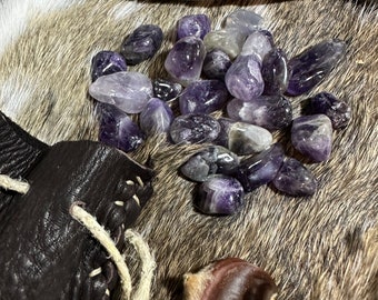 Amethyst Tumbled Stones: 30g Healing Crystals