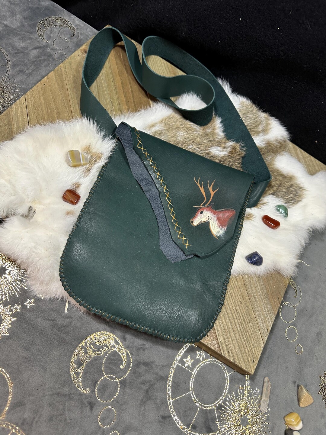 Primitive Pouch Handmade Leather Spirit Pouch: Deer Totem, Native Primitive Style - Etsy
