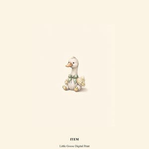 Vintage Goose Wall Art Print – Cozy Nursery Decor | Farm Friends Collection image 3