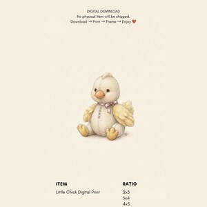 Vintage Baby Chick Nursery Art Print Bild 2