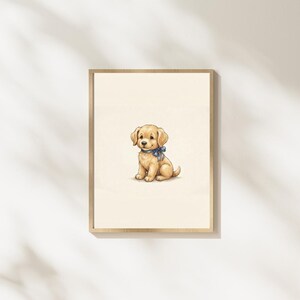 Vintage Golden Retriever Nursery Art Print Bild 4