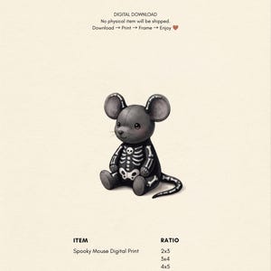 Vintage Spooky Mouse Wall Art Print – Cozy Halloween Nursery Decor | A Little Bit Spooky Collection bild 10