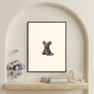 Vintage Spooky Mouse Wall Art Print – Cozy Halloween Nursery Decor | A Little Bit Spooky Collection bild 3